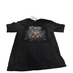 M&O Gold Dio Strange Highways Black Graphic Band T-Shirt Mens Medium NWT